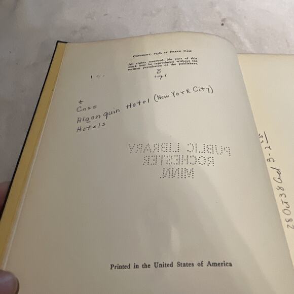 Tales Of A Wayward Inn by Frank Case - 1938 First Edition - Picture 6 of 9